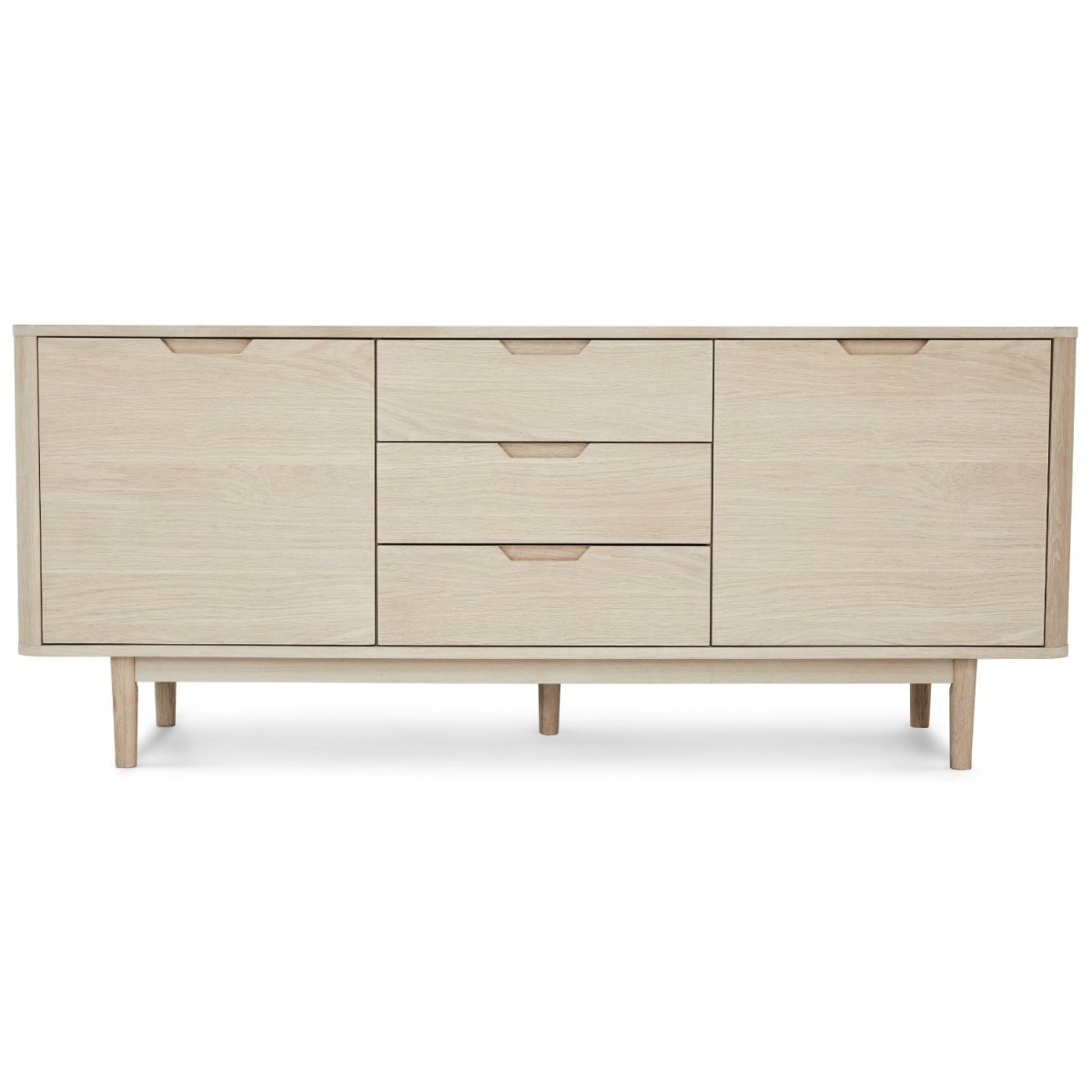 Sideboard mit 2 Türen - 180 cm breit - Eiche bianco