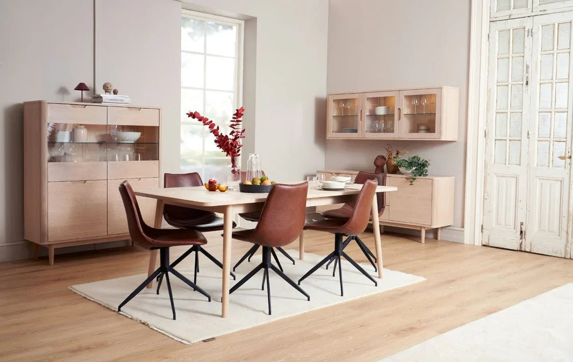 FURNHOUSE Nyborg Sideboard mit 2 Türen - 180 cm breit - Eiche Weiß geöltes