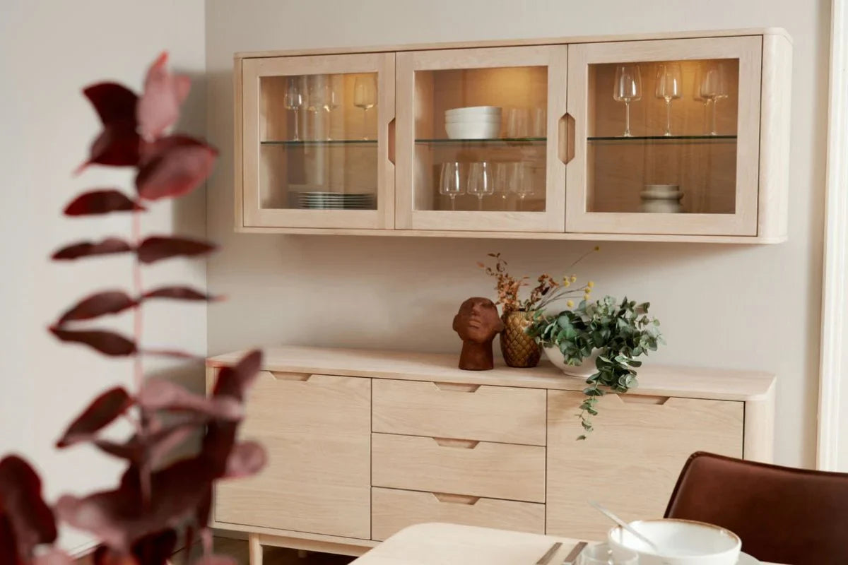 FURNHOUSE Nyborg Sideboard mit 2 Türen - 180 cm breit - Eiche Weiß geöltes