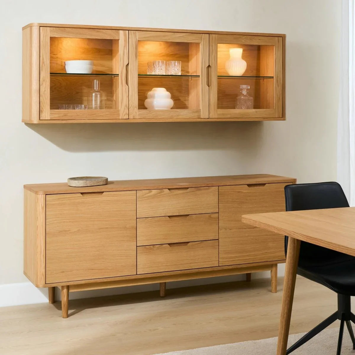 FURNHOUSE Nyborg Sideboard mit 2 Türen - 180 cm breit - Wildeiche Natur