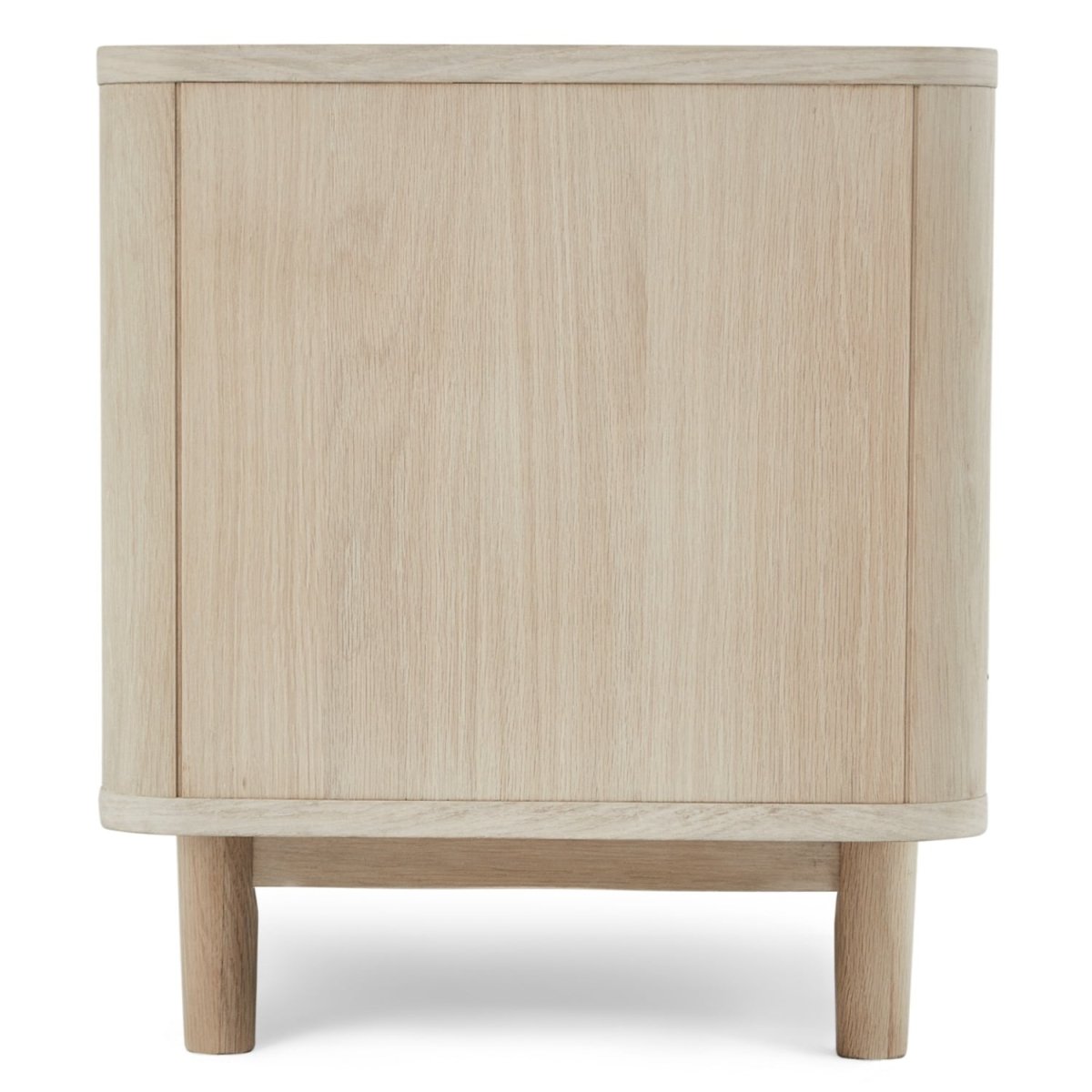 TV-Tisch mit 2 Türen - 180 cm breit - Eiche bianco