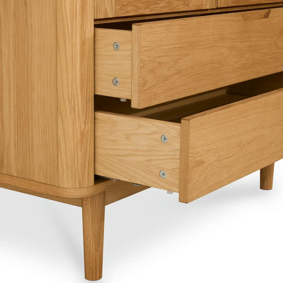 FURNHOUSE Nyborg Vitrine mit LED-Beleuchtung - 100 cm breit - Wildeiche Natur