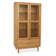 FURNHOUSE Nyborg Vitrine mit LED-Beleuchtung - 100 cm breit - Wildeiche Natur