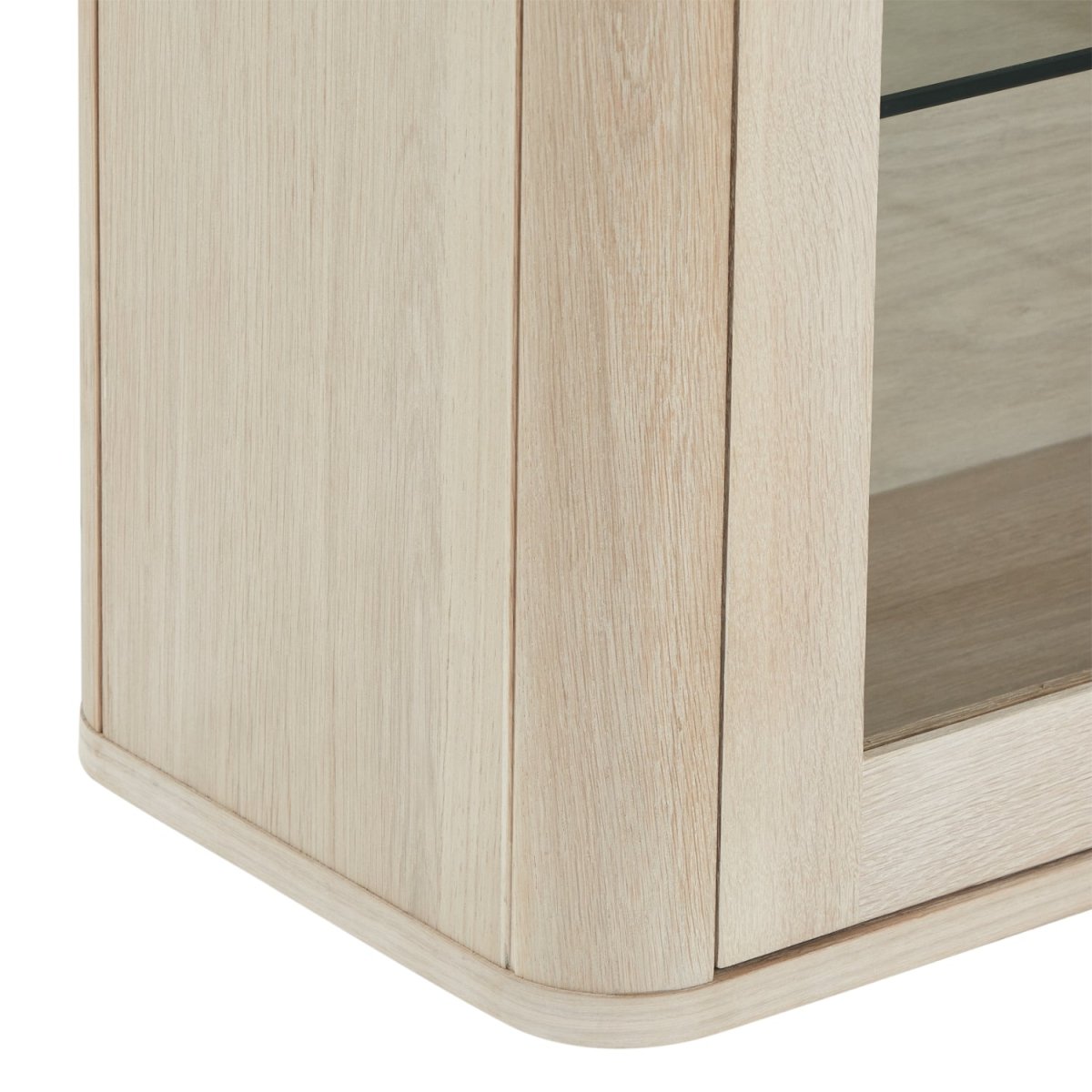 Wandschrank mit LED-Beleuchtung - 180 cm breit - Eiche bianco