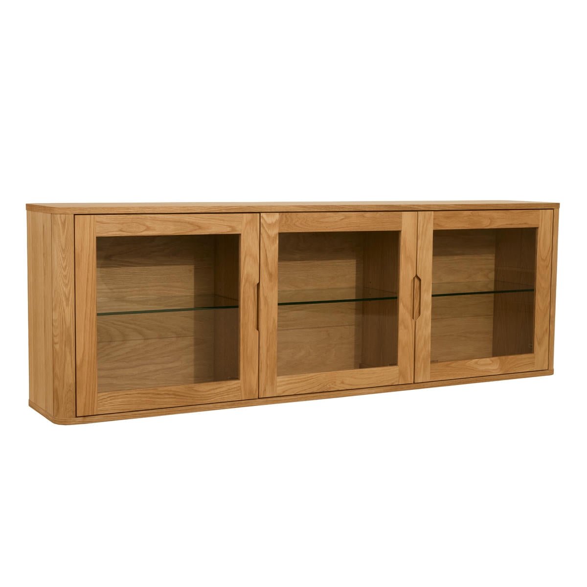 Wandschrank mit LED-Beleuchtung - 180 cm breit - Wildeiche