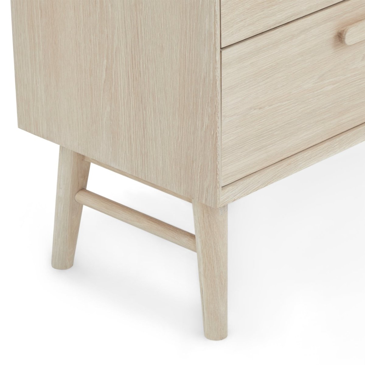 Bücherregal mit Schubladen - 60 cm breit - Eiche bianco