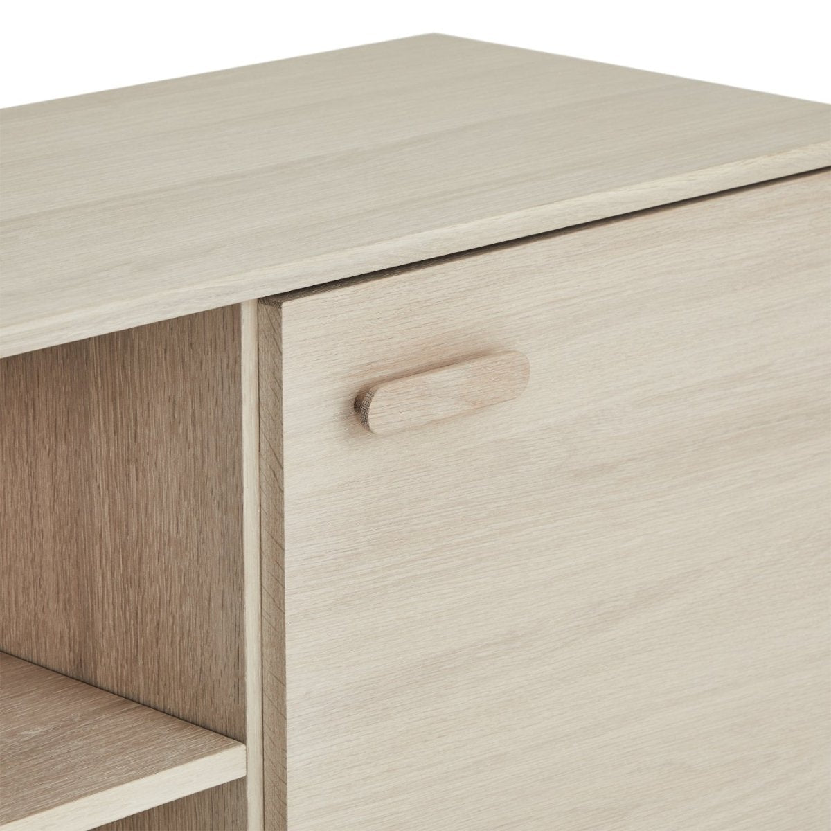 Highboard mit 2 Türen - 100 cm breit - Eiche bianco