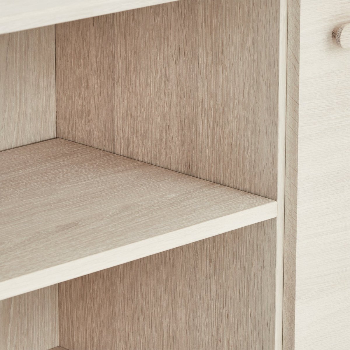 Highboard mit 2 Türen - 100 cm breit - Eiche bianco
