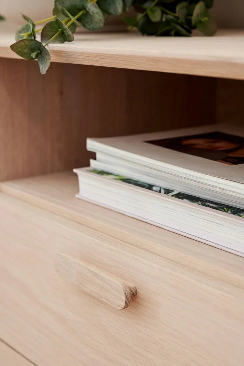 FURNHOUSE Porto Sideboard mit 2 Türen - 160 cm breit - Eiche Weiß geöltes