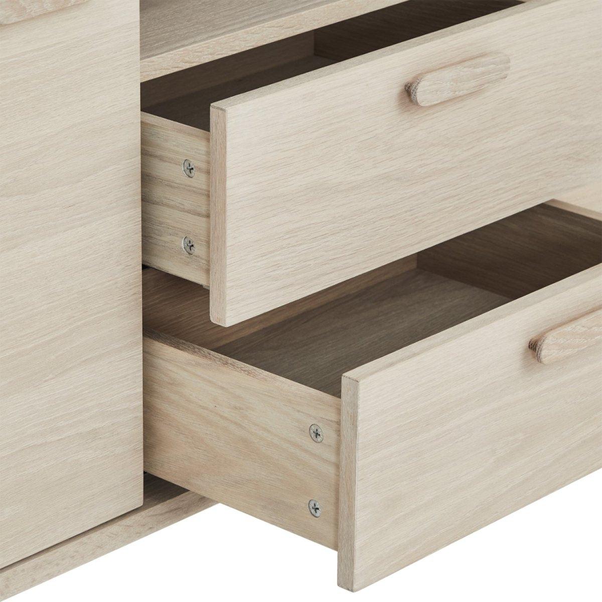Sideboard mit 2 Türen - 160 cm breit - Eiche bianco