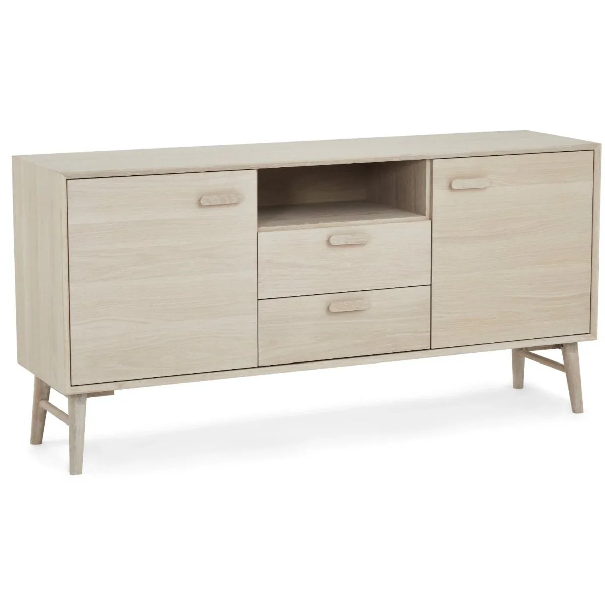 FURNHOUSE Porto Sideboard mit 2 Türen - 160 cm breit - Eiche Weiß geöltes