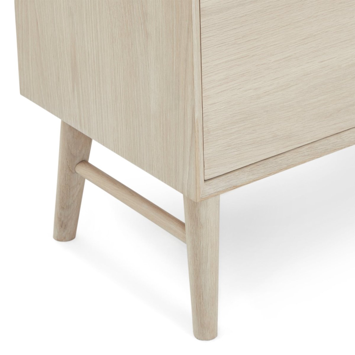 Sideboard mit 3 Türen - 212 cm breit - Eiche bianco