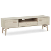 FURNHOUSE Porto TV-Tisch mit 2 Türen - 160 cm breit - Eiche Weiß geöltes