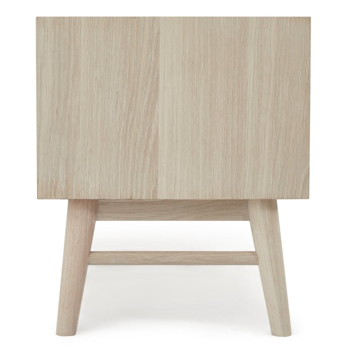 TV-Tisch mit 2 Türen - 160 cm breit - Eiche bianco