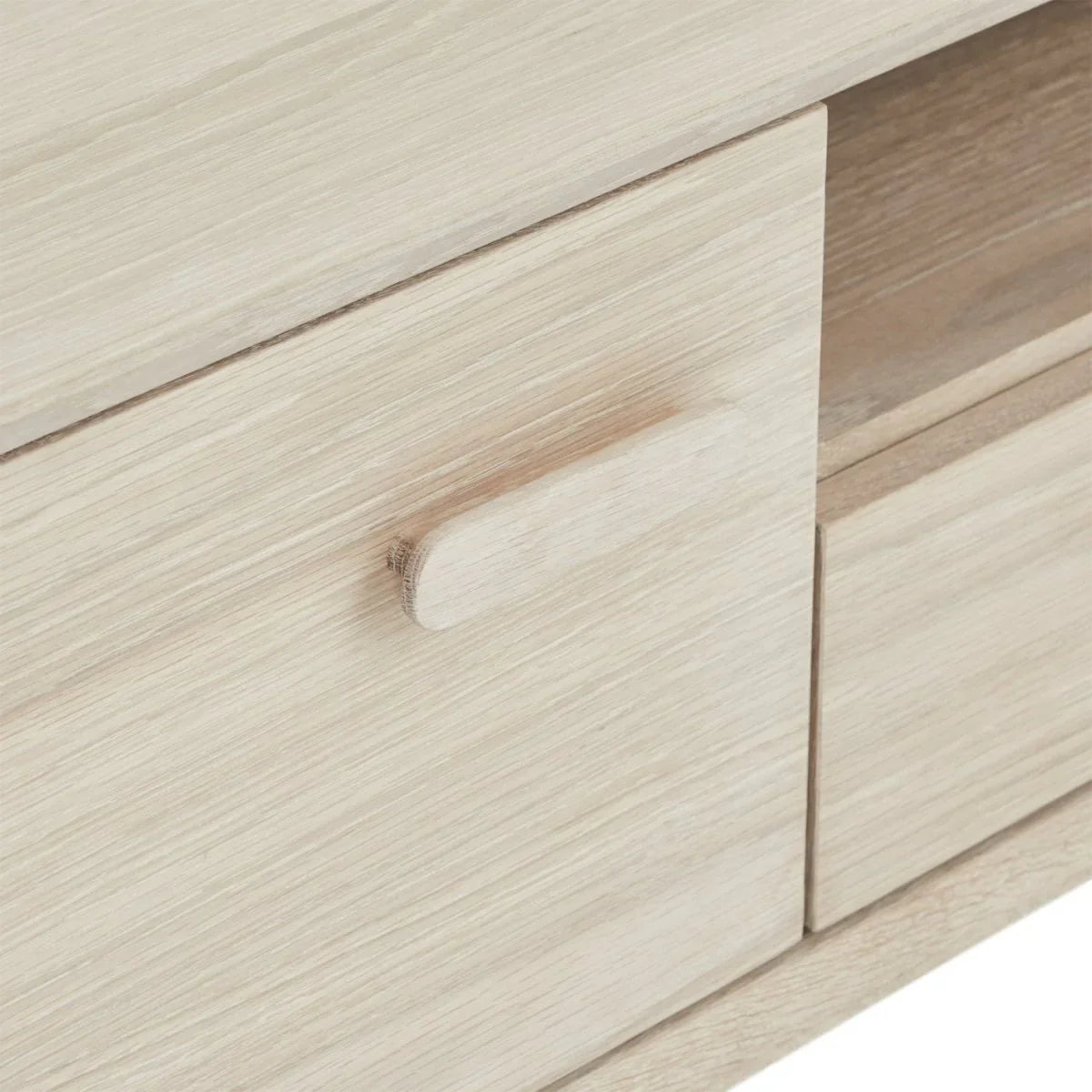 FURNHOUSE Porto TV-Tisch mit 2 Türen - 160 cm breit - Eiche Weiß geöltes