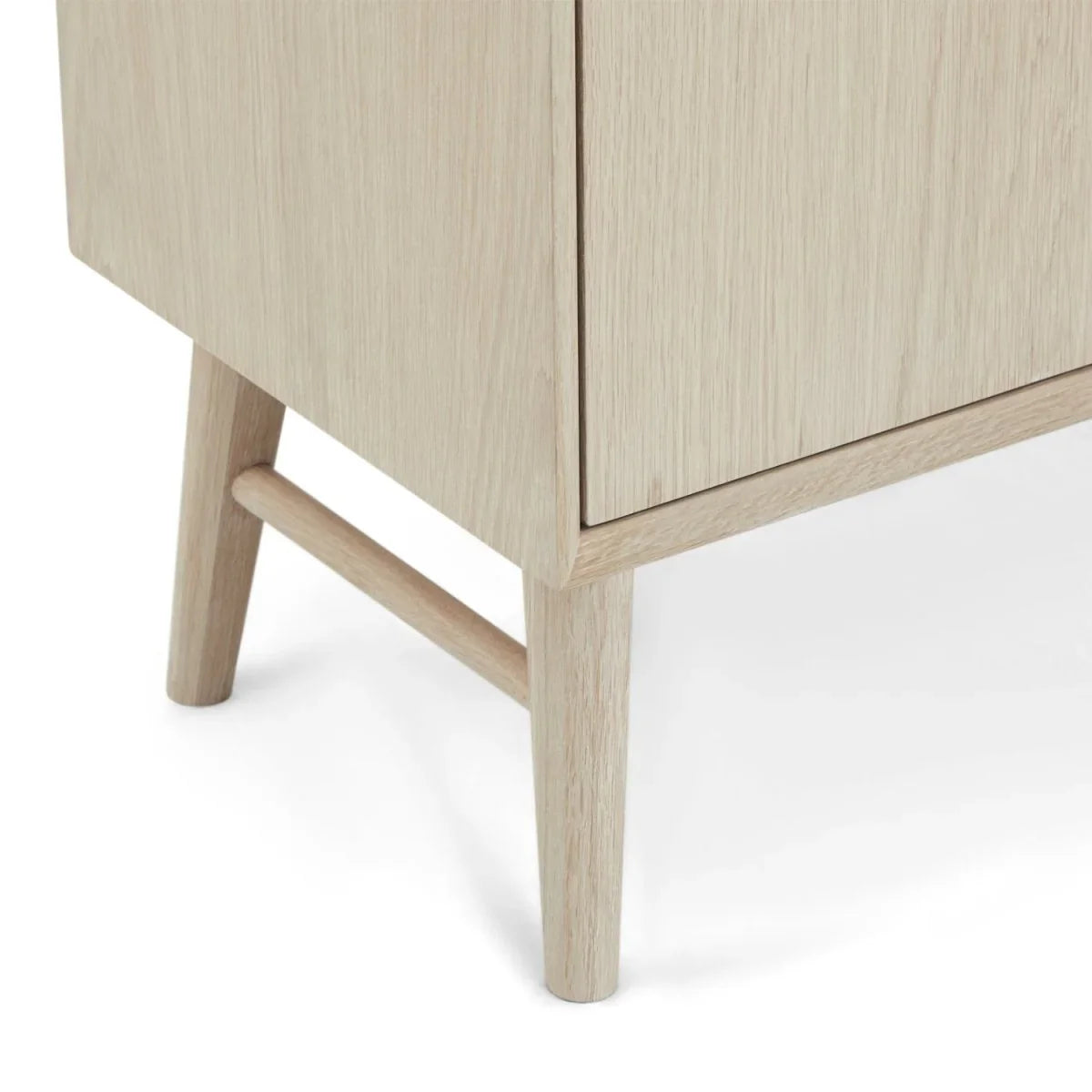 FURNHOUSE Porto Vitrine mit LED-Beleuchtung - 110 cm breit - Eiche Weiß geöltes