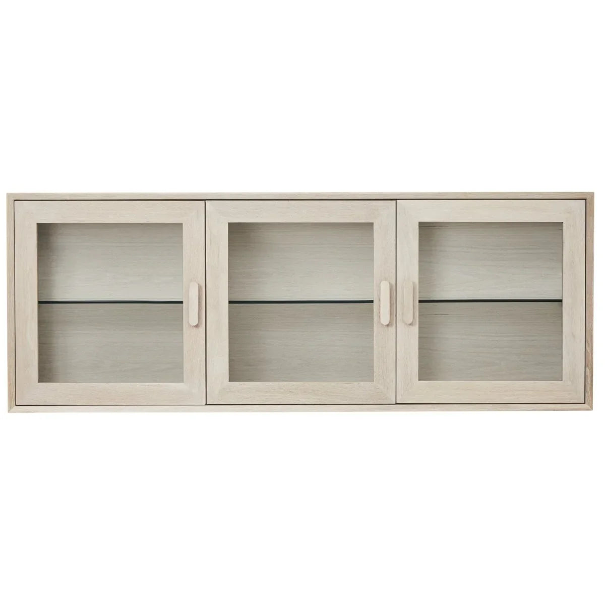 FURNHOUSE Porto Wandschrank mit LED-Beleuchtung - 160 cm breit - Eiche Weiß geöltes