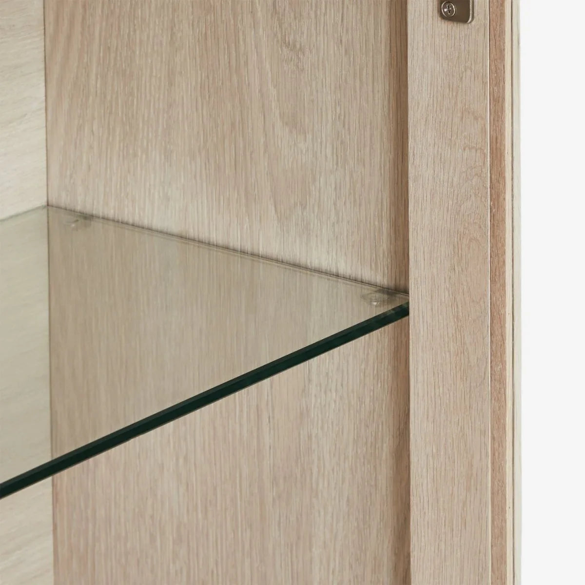 FURNHOUSE Porto Wandschrank mit LED-Beleuchtung - 160 cm breit - Eiche Weiß geöltes