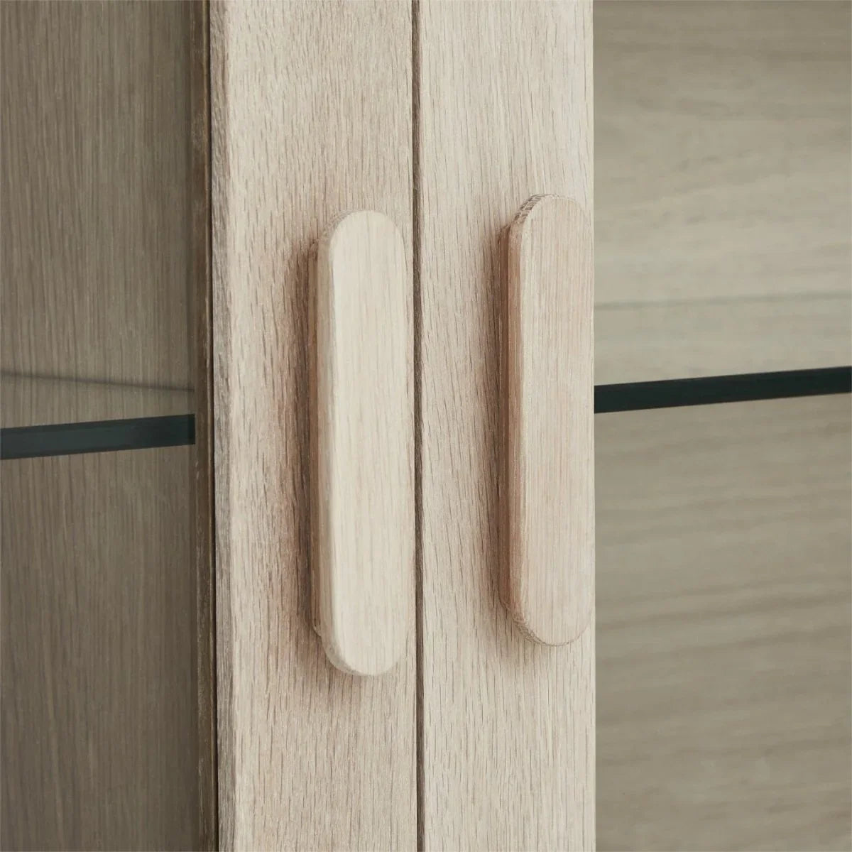 FURNHOUSE Porto Wandschrank mit LED-Beleuchtung - 160 cm breit - Eiche Weiß geöltes