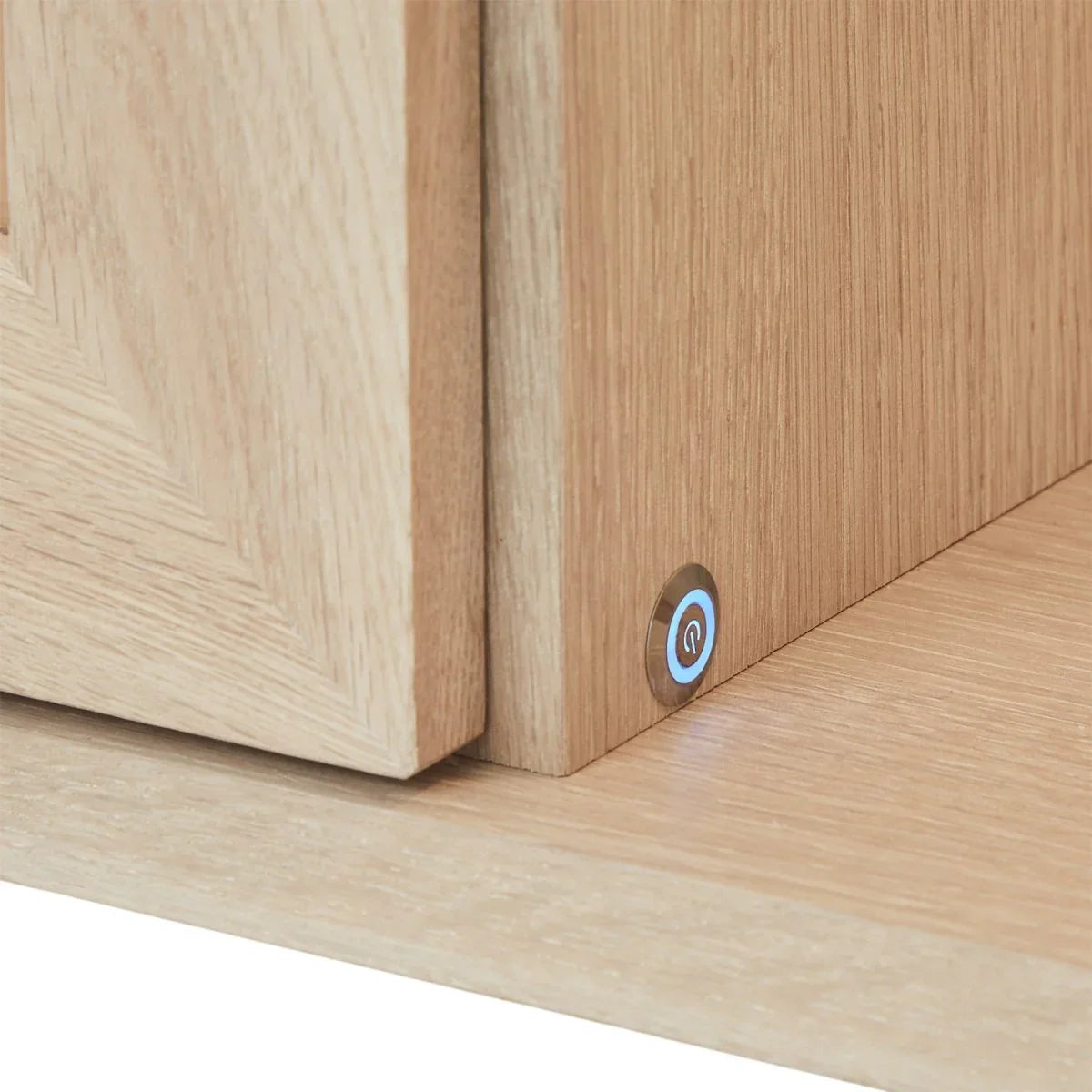 FURNHOUSE Porto Wandschrank mit LED-Beleuchtung - 212 cm breit - Eiche Weiß geöltes