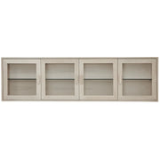 FURNHOUSE Porto Wandschrank mit LED-Beleuchtung - 212 cm breit - Eiche Weiß geöltes