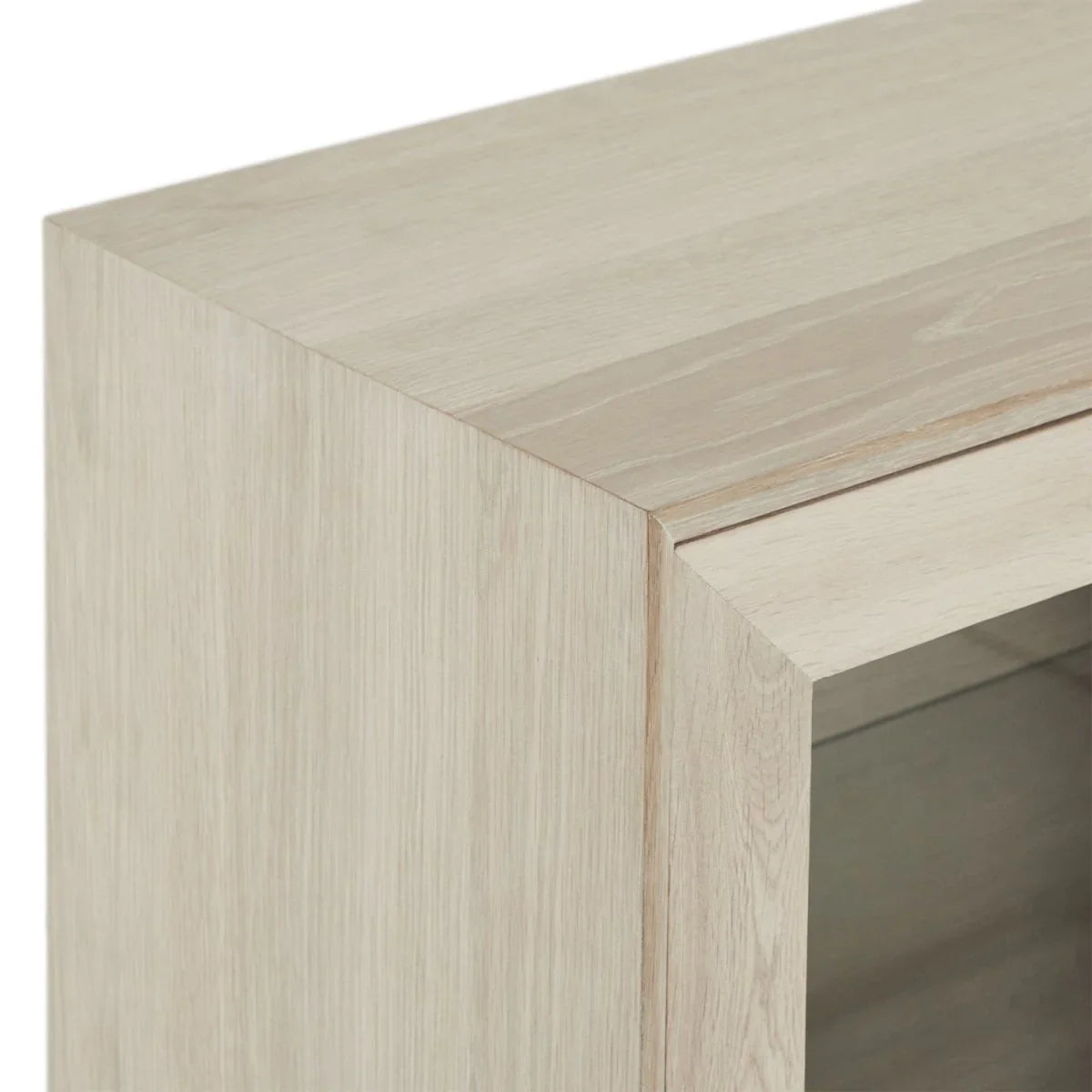 FURNHOUSE Porto Wandschrank mit LED-Beleuchtung - 212 cm breit - Eiche Weiß geöltes