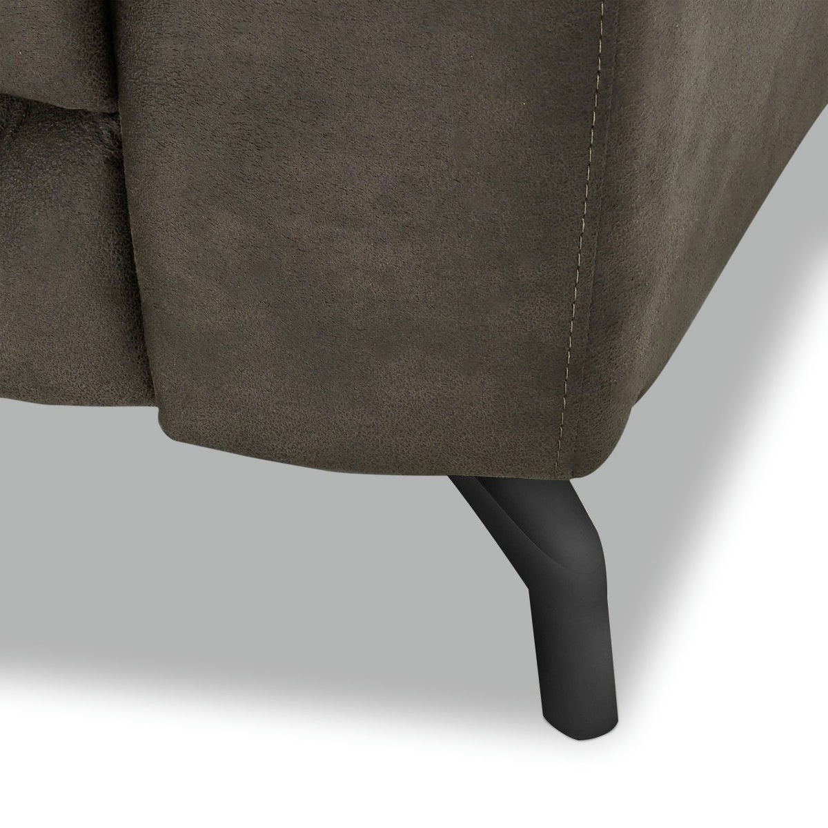 2-Sitzer Sofa - mit Elektrische Relaxfunktion, USB - Stoffbezug Taupe Grau