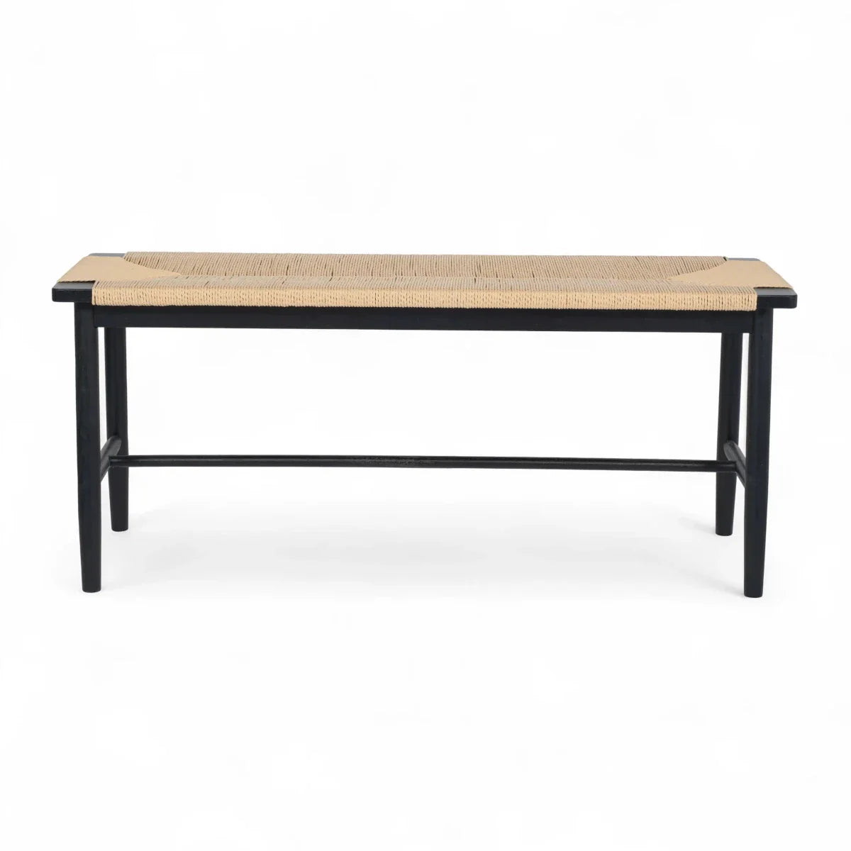 Sitzbank Prime mit Geflechtsitz - Schwarz/Beige