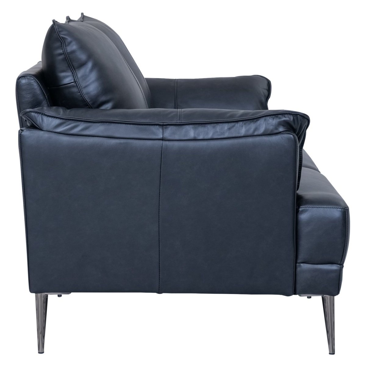2-Sitzer Ledersofa Soul – Echtleder Schwarz, Skandinavisch