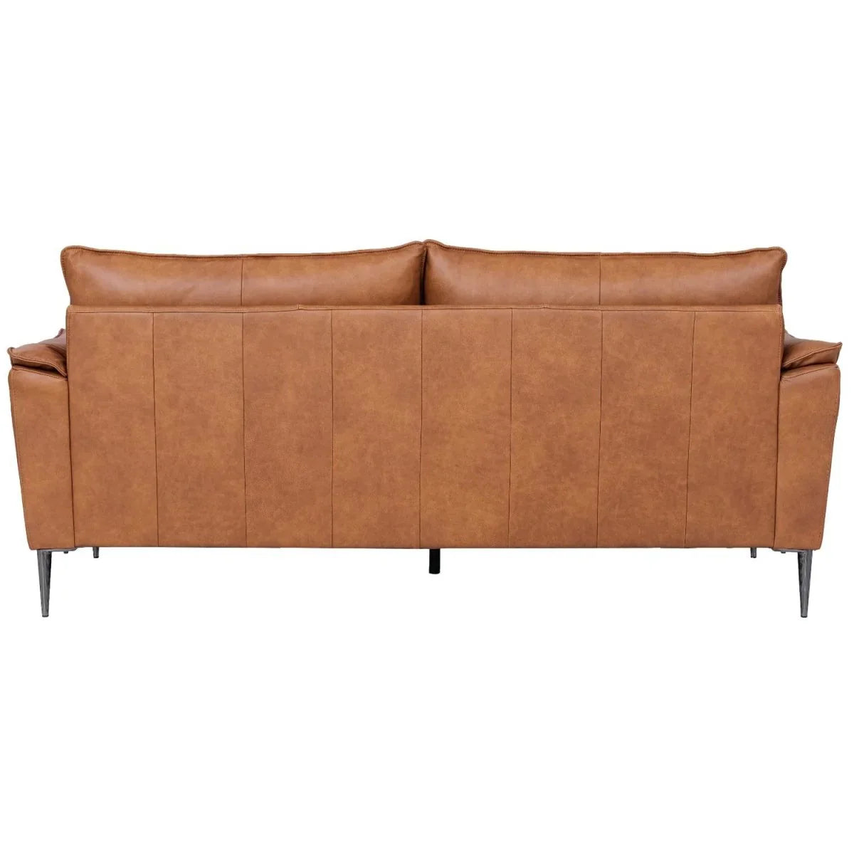 FURNHOUSE Soul 3-Sitzer Ledersofa - Echtleder Cognac Braun