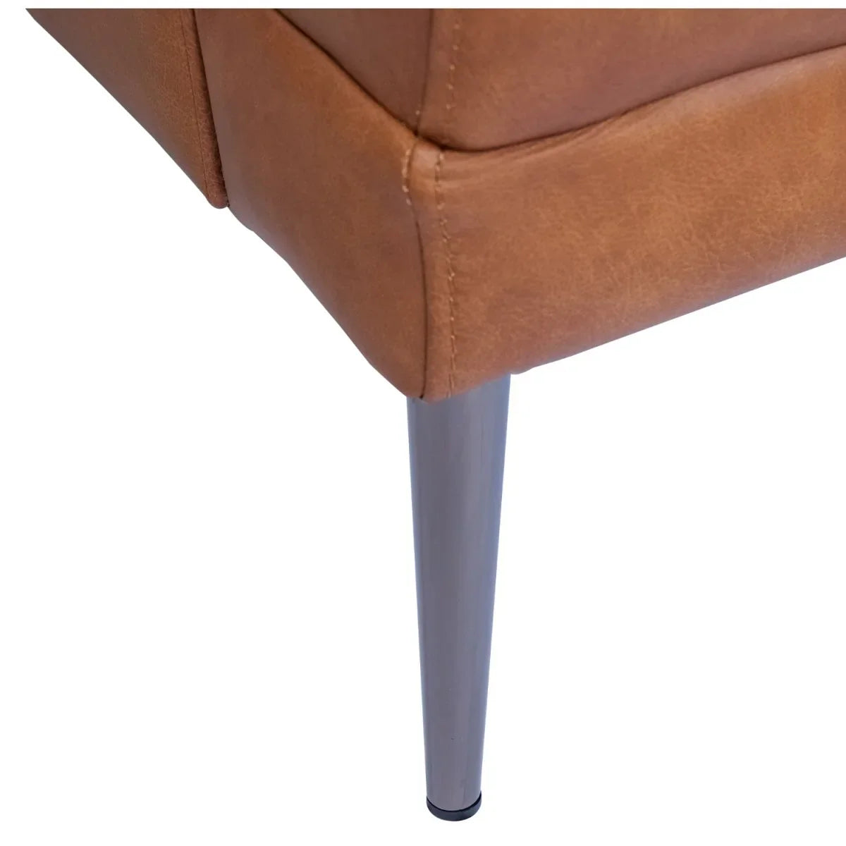 FURNHOUSE Soul 3-Sitzer Ledersofa - Echtleder Cognac Braun