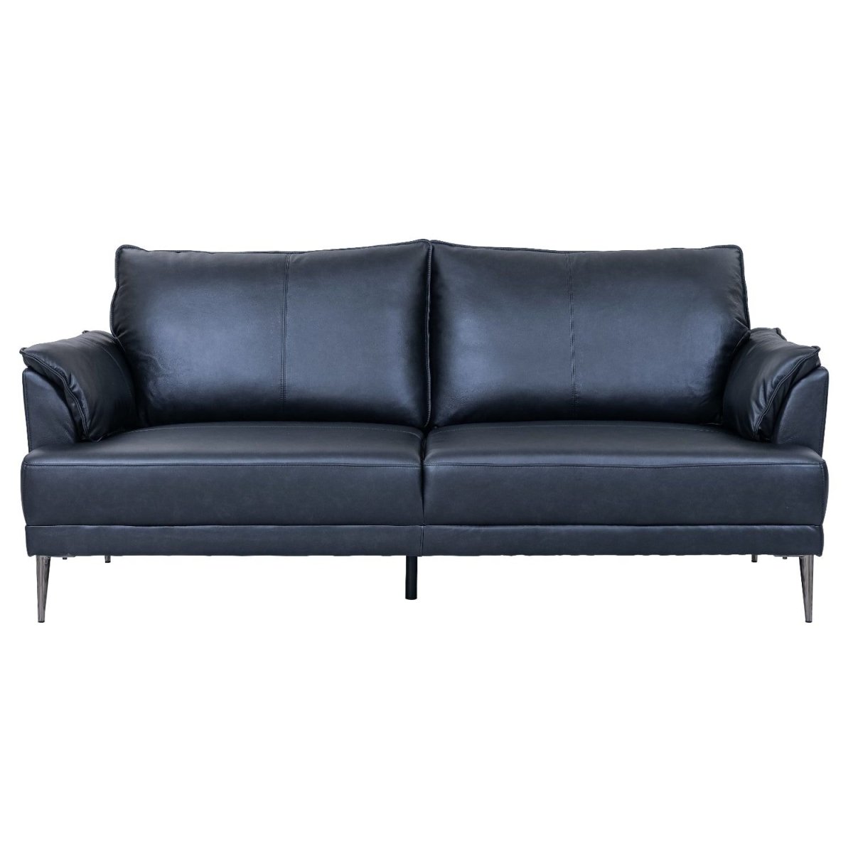 3-Sitzer Ledersofa - Echtleder Schwarz