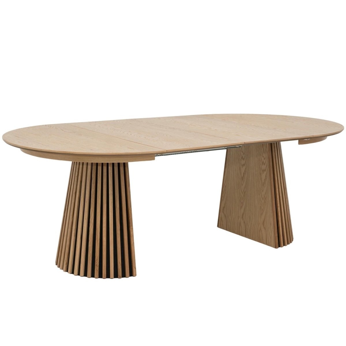 Runder Esstisch ø120 cm - Ausziehbar bis 220 cm - Wildeiche