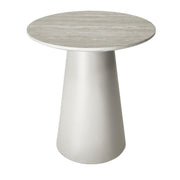 Couchtisch Rund ø45 cm - Travertine-Optik Grau