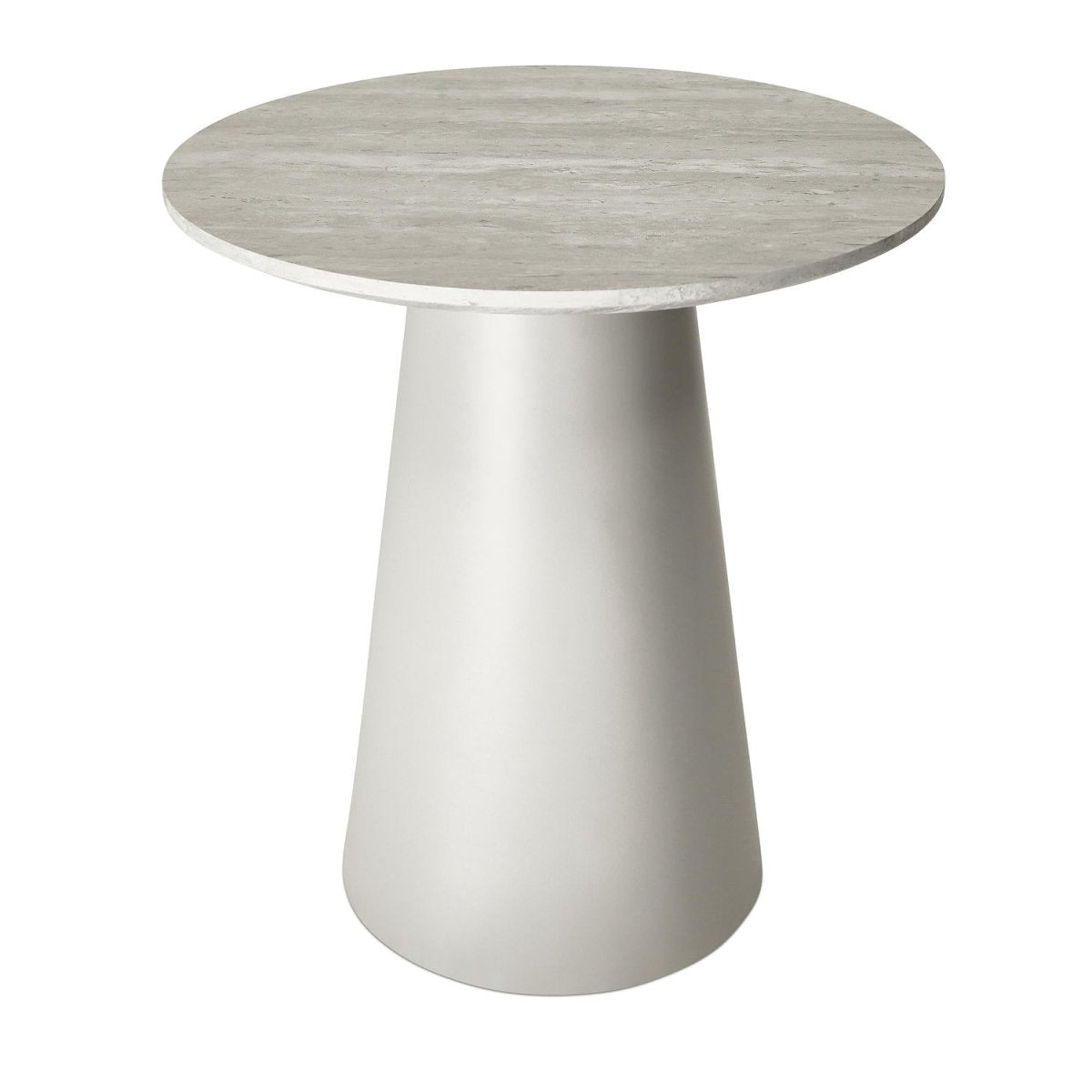 Couchtisch Rund ø45 cm - Travertine-Optik Grau