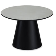 Couchtisch Rund ø60 cm - Marmoroptik Hellgrau