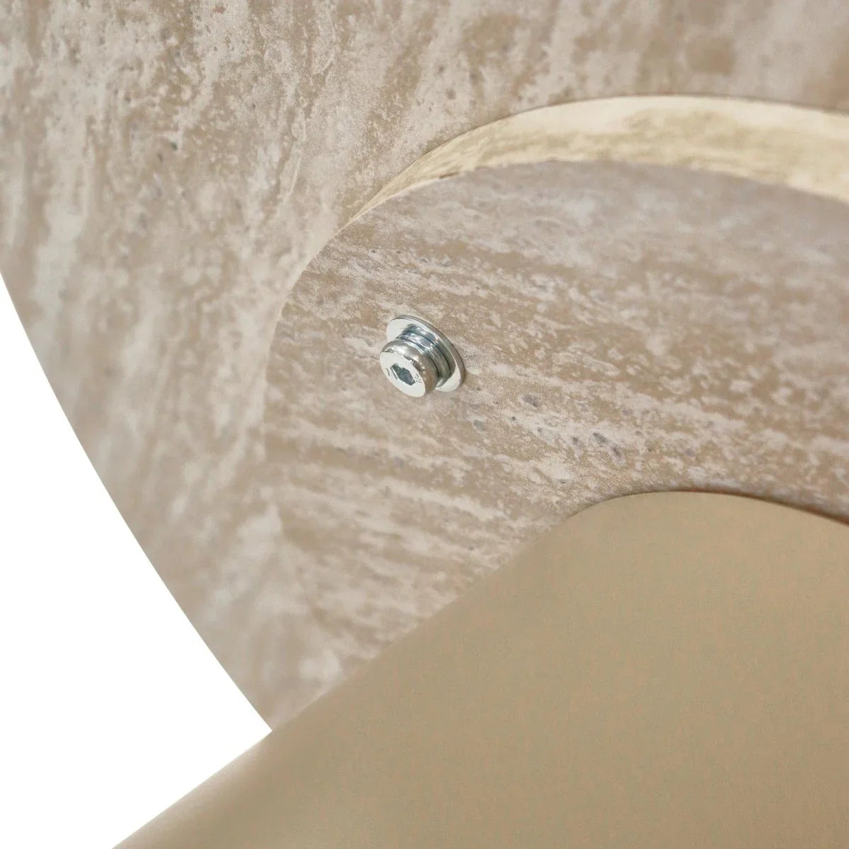 FURNHOUSE Tango Couchtisch Rund ø60 cm - Travertine-Optik Beige