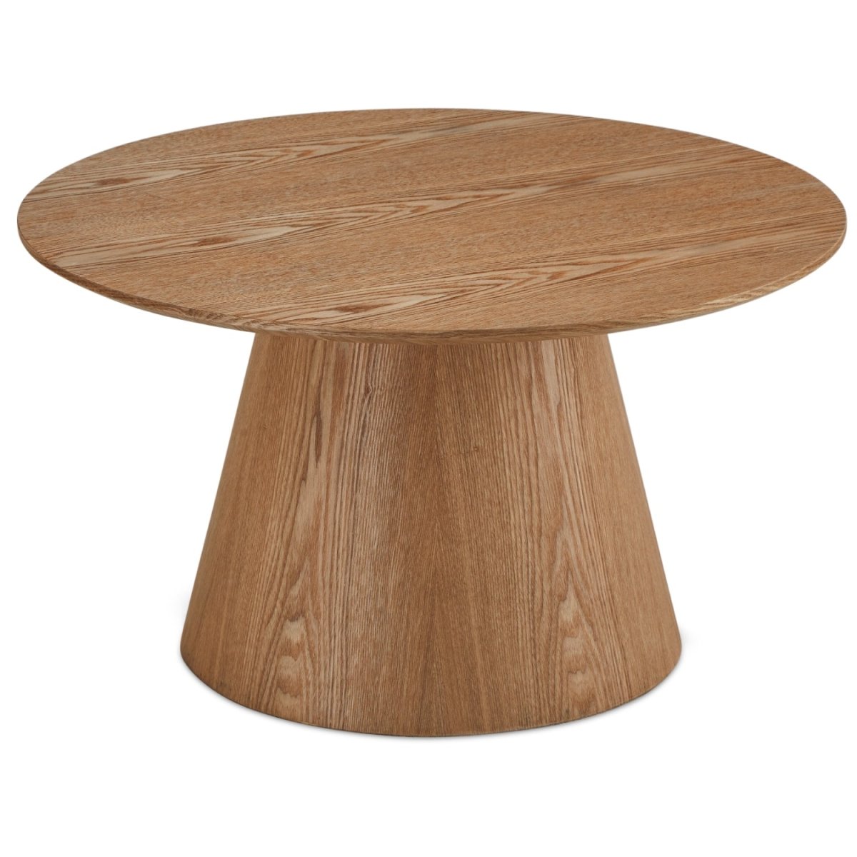 Couchtisch Rund ø80 cm - Wildeiche Natur mit Säulenfuß