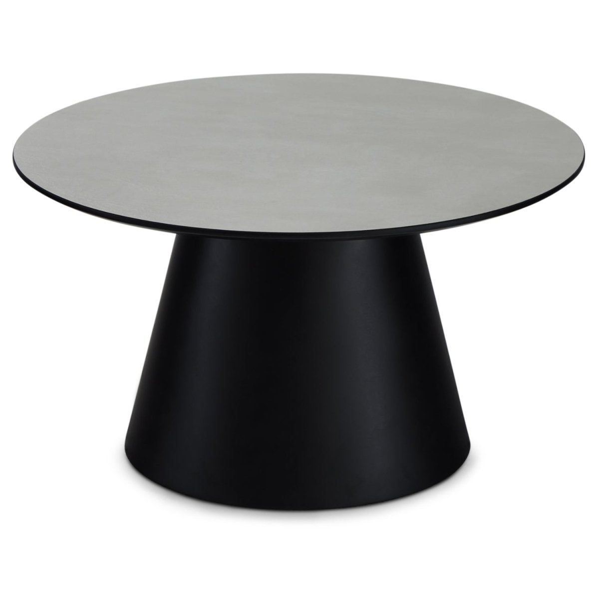 Couchtisch Rund ø80 cm - Marmoroptik Hellgrau