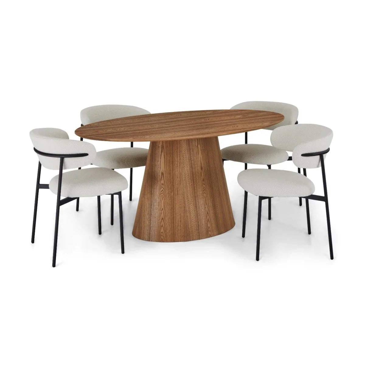 FURNHOUSE Tango Ovaler Esstisch 160x90 cm - Eiche Natur