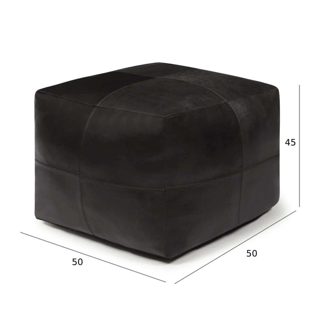 Tenna Pouf 50x50x45 cm - Schwarz