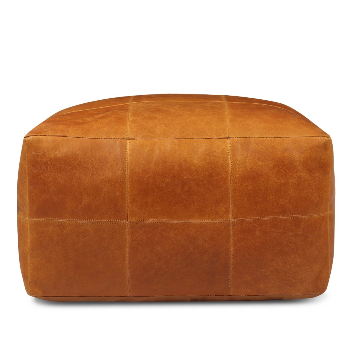 Tenna Pouf 60x60x45 cm - Cognacbraun