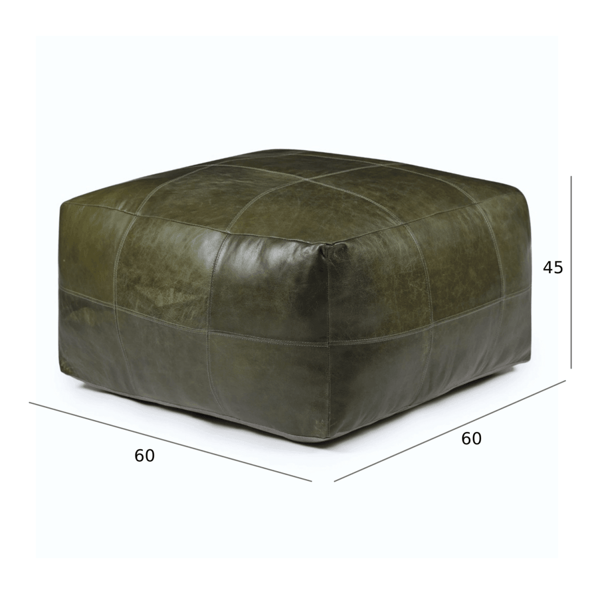 Tenna Pouf 60x60x45 cm - Olivgrün
