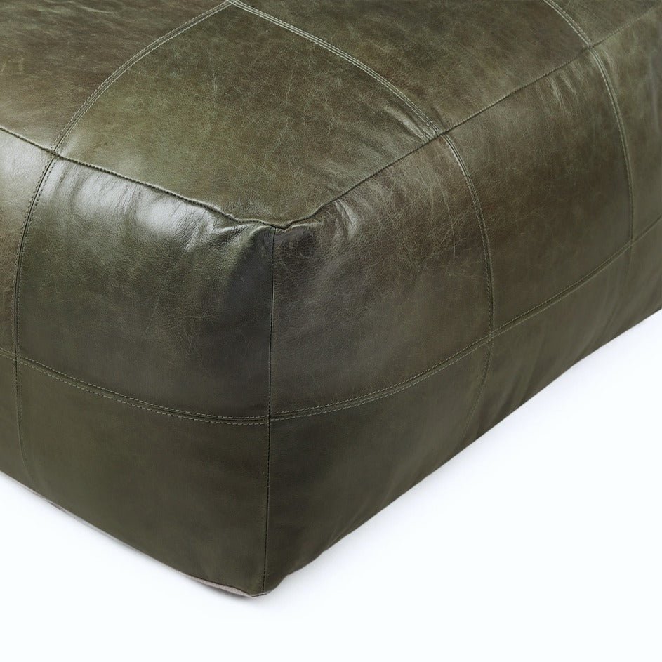 Tenna Pouf 75x75x45 cm - Olivgrün