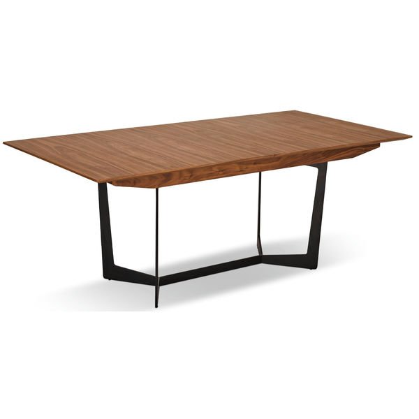 Rechteckiger Esstisch 200x100 cm - Ausziehbar bis 250 cm - Amerikanische Walnuss