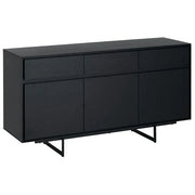 FURNHOUSE Tokyo Sideboard mit 3 Türen - 155 cm breit - Eiche Schwarz