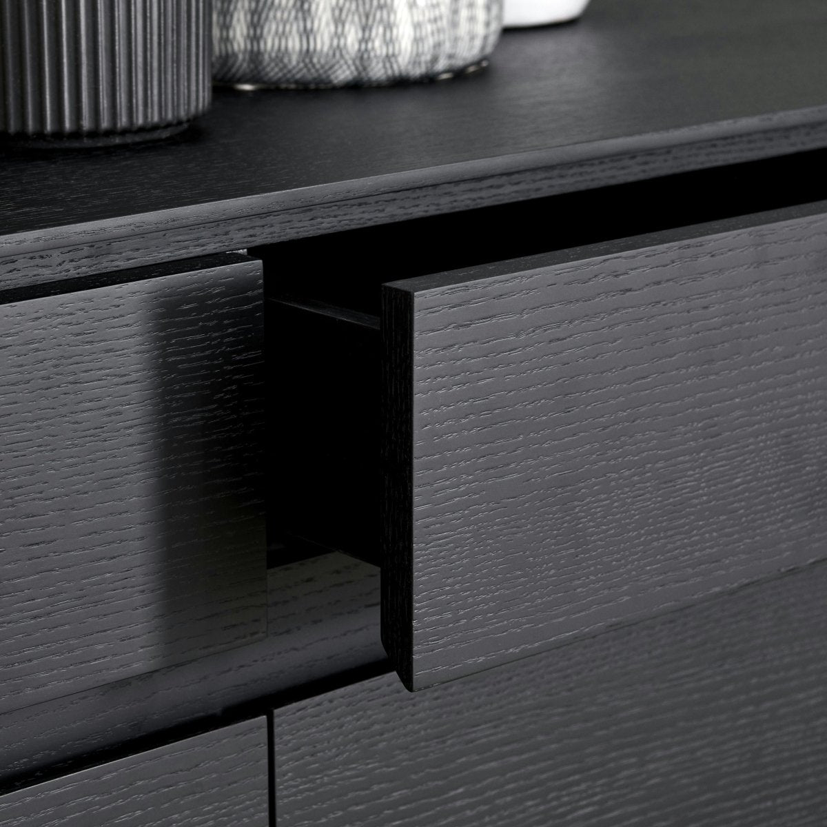 Sideboard mit 3 Türen - 155 cm breit - Schwarz