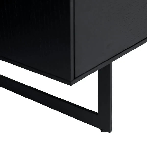 FURNHOUSE Tokyo Sideboard mit 3 Türen - 155 cm breit - Eiche Schwarz