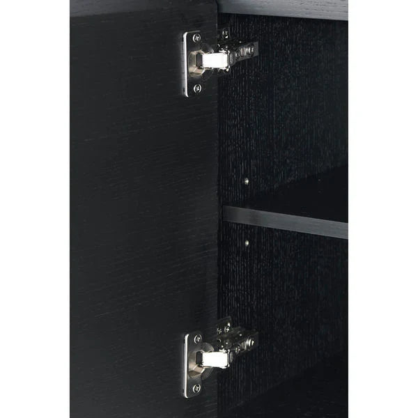 FURNHOUSE Tokyo Sideboard mit 4 Türen - 205 cm breit - Eiche Schwarz