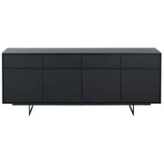 FURNHOUSE Tokyo Sideboard mit 4 Türen - 205 cm breit - Eiche Schwarz